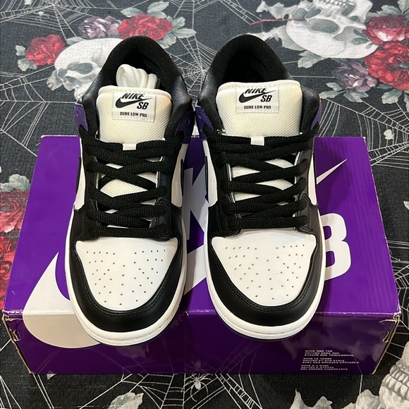 DS NIKE SB DUNK LOW PRO COURT PURPLE SZ MENS 9 BQ6817 500 NEW DEADSTOCK - Picture 2 of 10